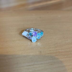 Elegant Multi-Color Gemstone Ring - Bomb Party New Size 8